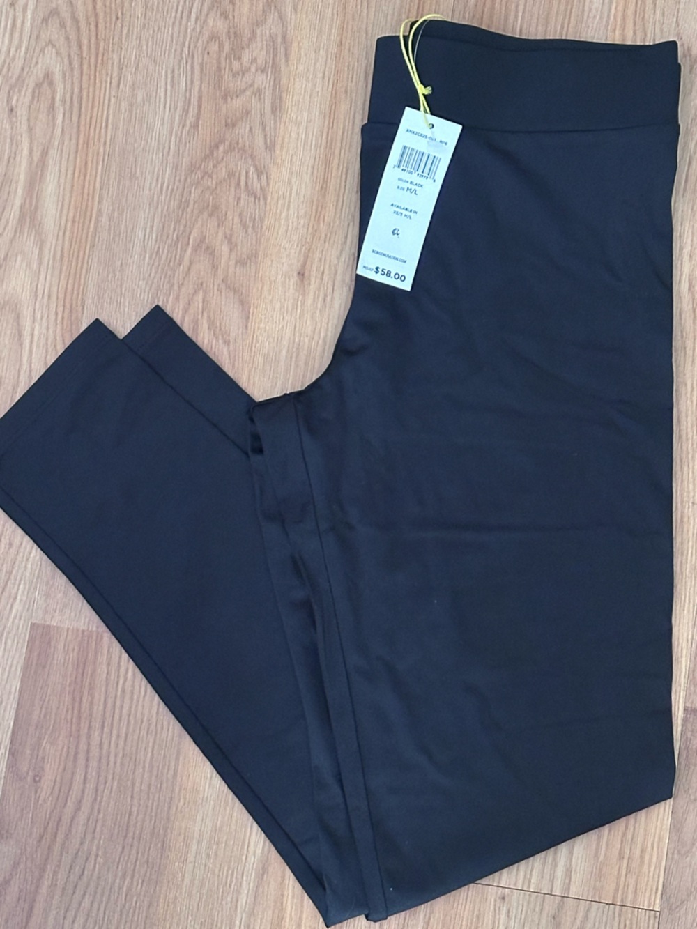 BCBGeneration Black Straight-Leg Pants